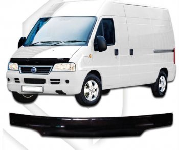 1 999 р. Дефлектор капота CA-Plastic  Fiat Ducato  250 (2006-2014) (Classic черный, Без надписи)  с доставкой в г. Таганрог. Увеличить фотографию 1