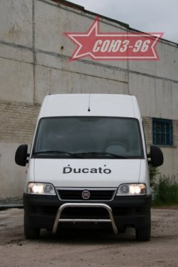 10 844 р. Защита переднего бампера Souz-96 (d60) Fiat Ducato 250 (2006-2014)  с доставкой в г. Таганрог. Увеличить фотографию 2