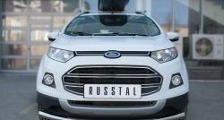 15 649 р. Одинарная защита переднего бампера диаметром 63 мм SLITKOFF  Ford EcoSport (2013-2019) дорестайлинг  с доставкой в г. Таганрог. Увеличить фотографию 1