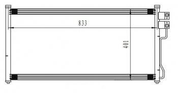 Радиатор кондиционера SAT Ford (Форд) Expedition (Експидицион)  U222 (2002-2006), Lincoln (Линкольн) Navigator (Навигатор)  1 (1998-2002)