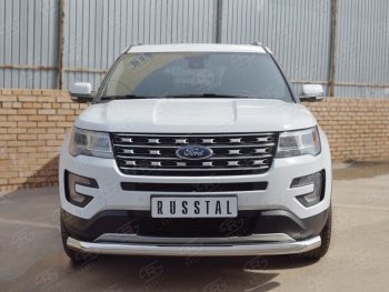 18 799 р. Одинарная защита переднего бампера диаметром 76 мм  Ford Explorer  U502 (2015-2019) 1-ый рестайлинг, 5 дв., 2-ой рестайлинг, 5 дв.  с доставкой в г. Таганрог. Увеличить фотографию 4