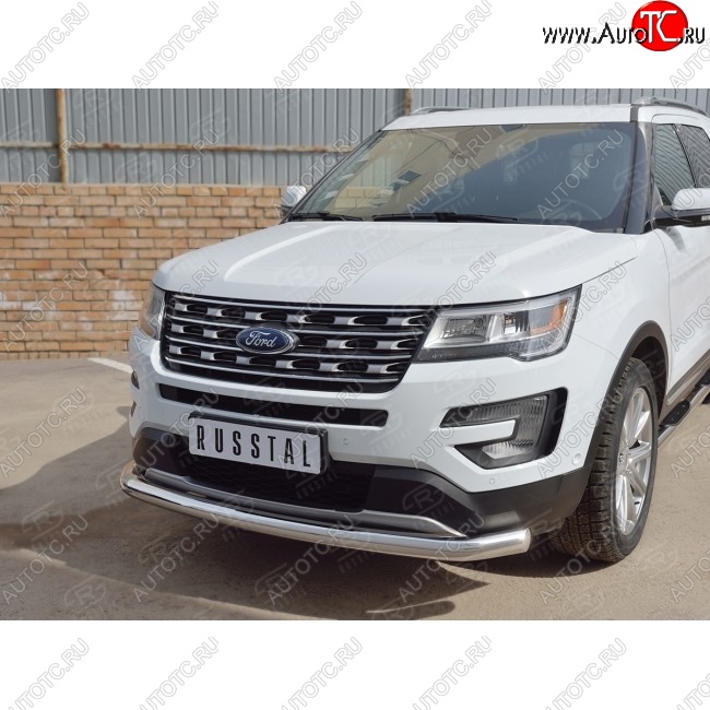 18 799 р. Одинарная защита переднего бампера диаметром 76 мм  Ford Explorer  U502 (2015-2019) 1-ый рестайлинг, 5 дв., 2-ой рестайлинг, 5 дв.  с доставкой в г. Таганрог