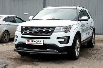 Защита переднего бампера Slitkoff (d57 мм) Ford (Форд) Explorer (Експлорер)  U502 (2017-2019) U502 2-ой рестайлинг, 5 дв.