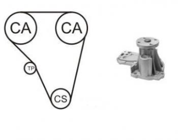 Комплект привода ГРМ (с водяным насосом) AIRTEX  Fiesta  5, Fusion  1