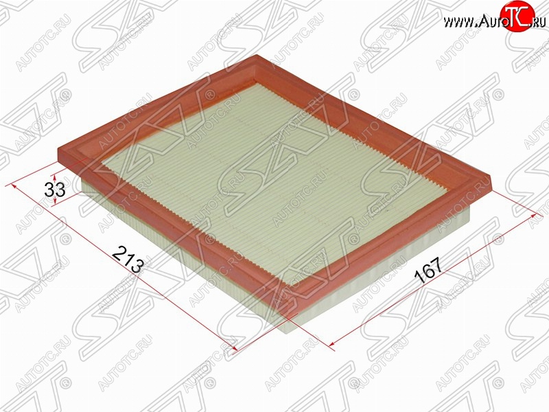 280 р. Фильтр воздушный двигателя SAT (213х167х33 mm)  Ford Fiesta  5 (2001-2008), Ford Fusion  1 (2002-2012), Mazda 2/Demio  DY (2002-2007)  с доставкой в г. Таганрог