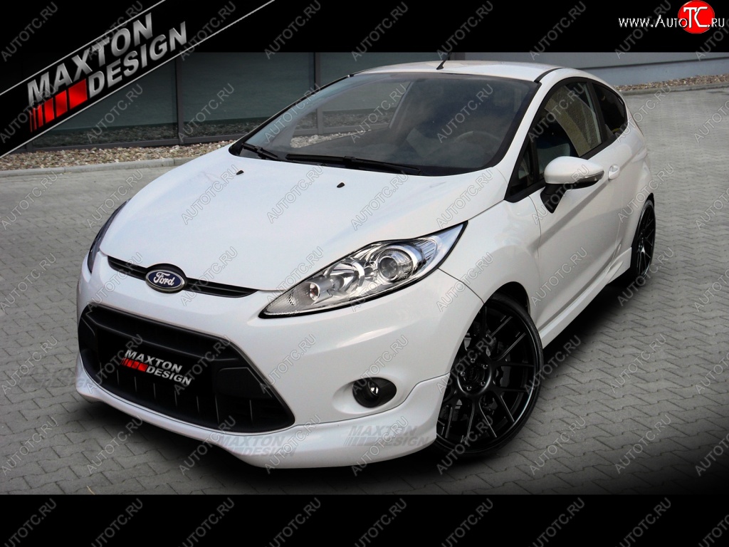 21 149 р. Накладка на передний бампер Maxton Ford Fiesta 6 хэтчбэк 3 дв. дорестайлинг (2008-2013)  с доставкой в г. Таганрог