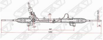 Рулевая рейка SAT (с ГУР) Ford Focus 3 хэтчбэк дорестайлинг (2010-2015)