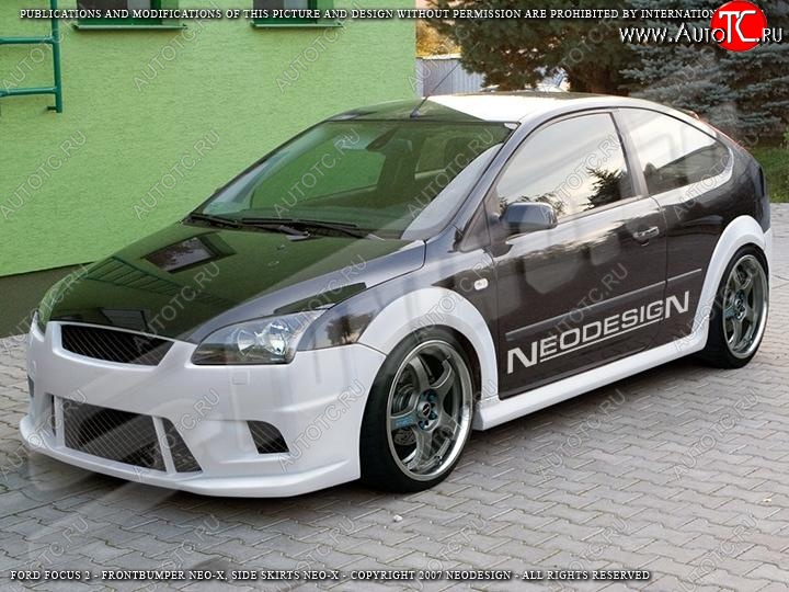 14 199 р. Пороги накладки Neodesign Ford Focus 2 хэтчбэк 3 дв. дорестайлинг (2004-2007)  с доставкой в г. Таганрог