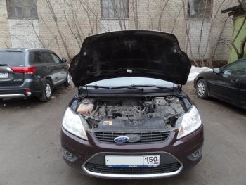 2 049 р. Упоры капота Russtal  Ford Focus  2 (2004-2011)  седан дорестайлинг, универсал дорестайлинг, хэтчбэк 3 дв. дорестайлинг, хэтчбэк 5 дв. дорестайлинг, седан рестайлинг, универсал рестайлинг, хэтчбэк 3 дв. рестайлинг, хэтчбэк 5 дв. рестайлинг  с доставкой в г. Таганрог. Увеличить фотографию 1