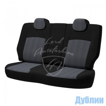 5 349 р. Чехлы для сидений Lord Autofashion Дублин (жаккард) Ford Focus 2  седан дорестайлинг (2004-2008) (Черный, вставка Ёж Белый)  с доставкой в г. Таганрог. Увеличить фотографию 2