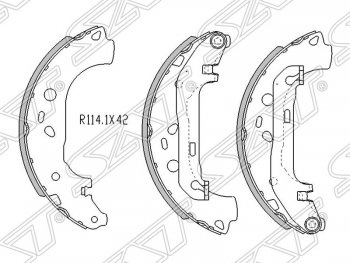 Колодки тормозные SAT (задние) Ford Focus 2 универсал дорестайлинг (2004-2008)