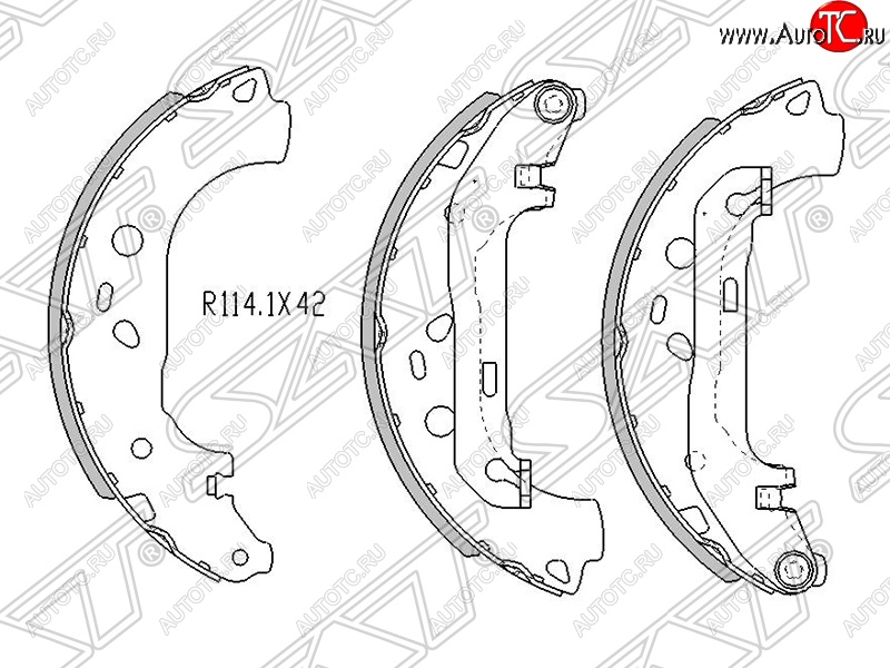 1 549 р. Колодки тормозные SAT (задние)  Ford Focus  2 (2004-2008), Mazda 3/Axela  BK (2003-2009)  с доставкой в г. Таганрог