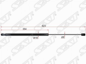 Упор крышки багажника SAT (газовый) Ford (Форд) Focus (Фокус)  3 (2010-2019) 3 хэтчбэк дорестайлинг, хэтчбэк рестайлинг