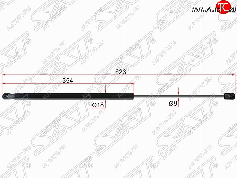 669 р. Упор крышки багажника SAT (газовый)  Ford Focus  3 (2010-2019) хэтчбэк дорестайлинг, хэтчбэк рестайлинг  с доставкой в г. Таганрог