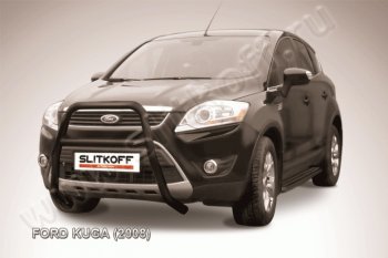 Кенгурятник d57 Slitkoff (высокий, с перемычкой) Ford Kuga 1 (2008-2013)