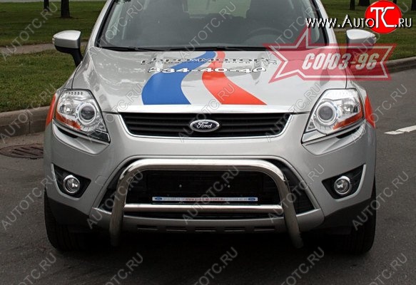 11 564 р. Защита переднего бампера Souz-96 (d60) Ford Kuga 1 (2008-2013)  с доставкой в г. Таганрог