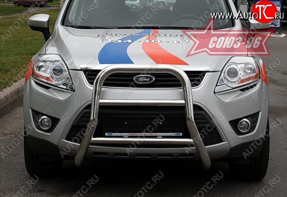 13 499 р. Защита переднего бампера Souz-96 (d60) Ford Kuga 1 (2008-2013)  с доставкой в г. Таганрог