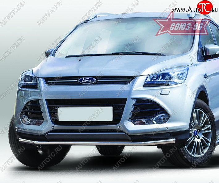 14 264 р. Защита переднего бампера одинарная Souz-96 Premium High (d42) Ford Kuga 2 дорестайлинг (2013-2016)  с доставкой в г. Таганрог