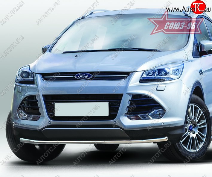 13 679 р. Защита переднего бампера одинарная Souz-96 Premium Low (d42) Ford Kuga 2 дорестайлинг (2013-2016)  с доставкой в г. Таганрог