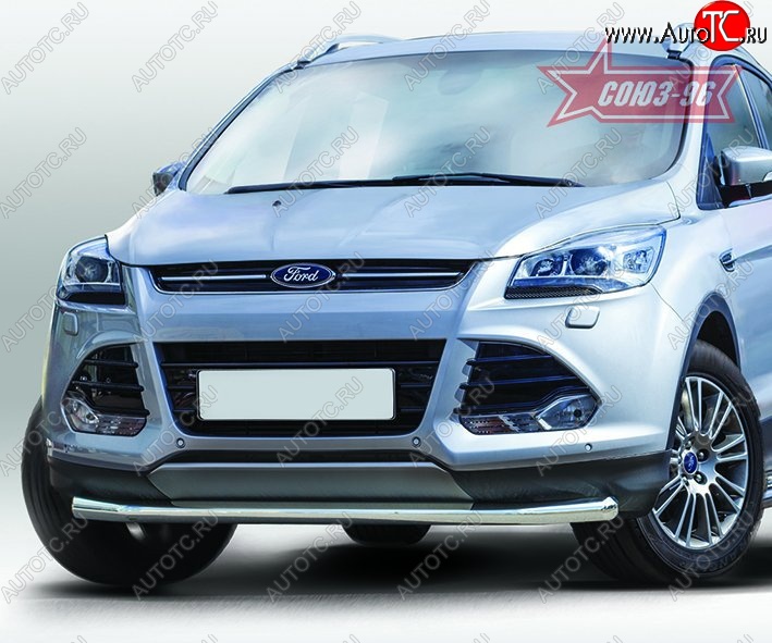 2 384 р. Защита переднего бампера одинарная Souz-96 Premium High (d60) Ford Kuga 2 дорестайлинг (2013-2016)  с доставкой в г. Таганрог