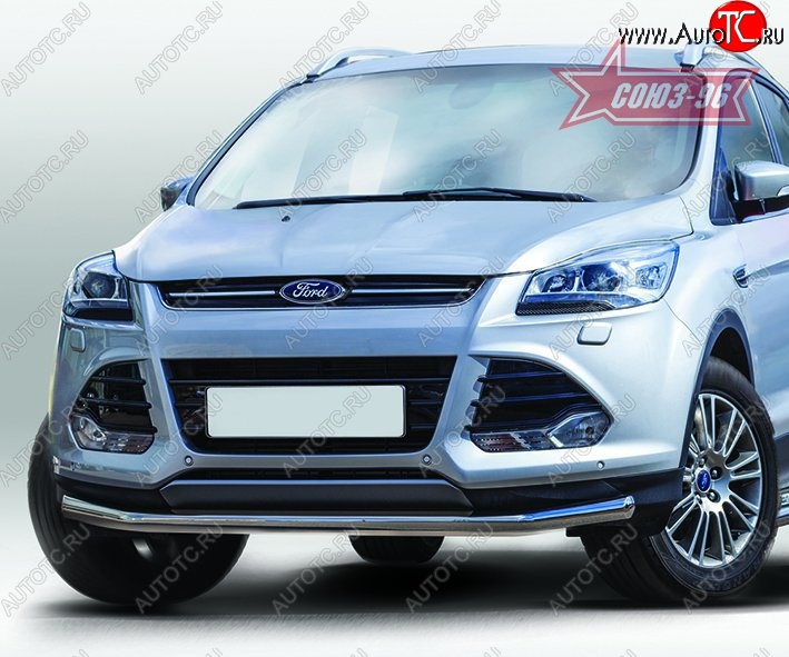 14 669 р. Защита переднего бампера одинарная Souz-96 Premium Low (d60) Ford Kuga 2 дорестайлинг (2013-2016)  с доставкой в г. Таганрог