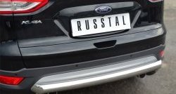 13 949 р. Одинарная защита заднего бампера из трубы диаметром 76 мм SLITKOFF Ford Kuga 2 дорестайлинг (2013-2016)  с доставкой в г. Таганрог. Увеличить фотографию 2