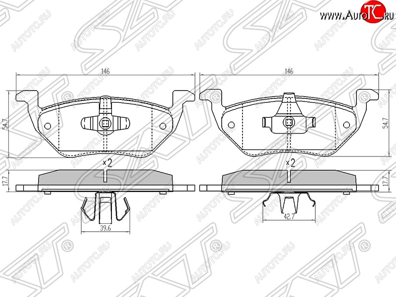 1 389 р. Колодки тормозные задние SAT  Ford Maverick  TM1 (2004-2007), Mazda Tribute (2000-2007)  с доставкой в г. Таганрог