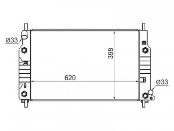 9 649 р. Радиатор двигателя SAT (пластинчатый, АКПП, 1.6 / 1.8 / 2.0) Ford Cougar EC, MC хэтчбэк 3 дв. (1998-2002)  с доставкой в г. Таганрог. Увеличить фотографию 1