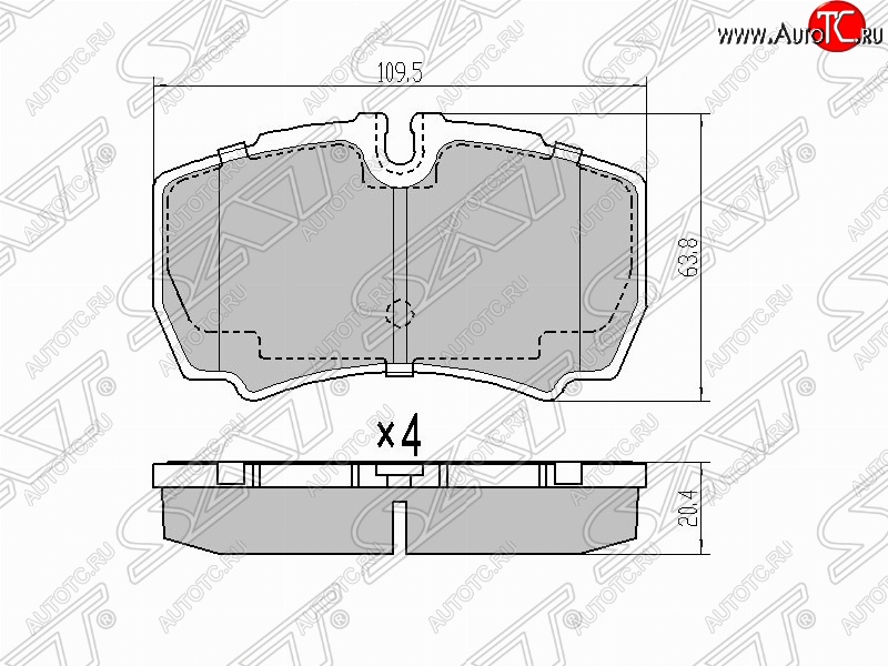 1 559 р. Колодки тормозные задние SAT  Ford Transit (2006-2014) цельнометаллический фургон  с доставкой в г. Таганрог