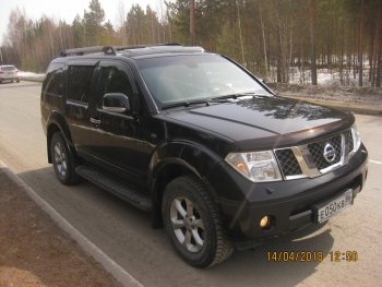 2 379 р. Передние брызговики NovLine 2 шт. Nissan Pathfinder R51 рестайлинг (2009-2014)  с доставкой в г. Таганрог. Увеличить фотографию 3