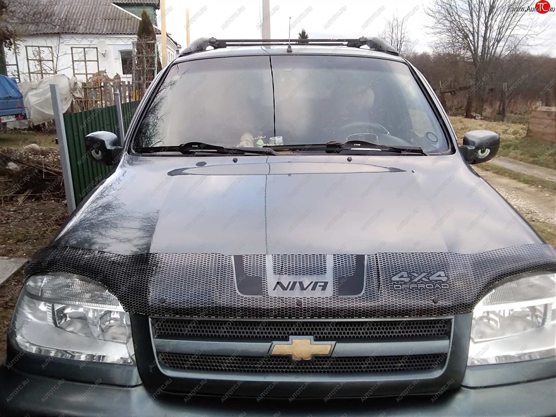 2 399 р. Дефлектор капота CA-Plastiс  Chevrolet Niva  2123 (2009-2020), Лада 2123 (Нива Шевроле) (2009-2021) (Серия Art черная)  с доставкой в г. Таганрог