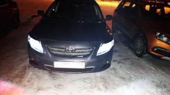 1 299 р. Комплект ресничек на фары Sport Toyota Corolla E150 седан дорестайлинг (2006-2010) (Неокрашенные)  с доставкой в г. Таганрог. Увеличить фотографию 12