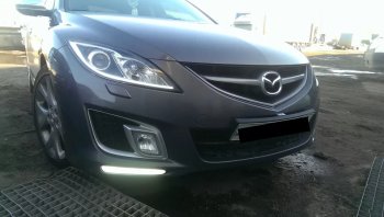 9 599 р. Передний бампер SAT (SPORT) Mazda 6 GH дорестайлинг универсал (2007-2010) (Неокрашенный)  с доставкой в г. Таганрог. Увеличить фотографию 3