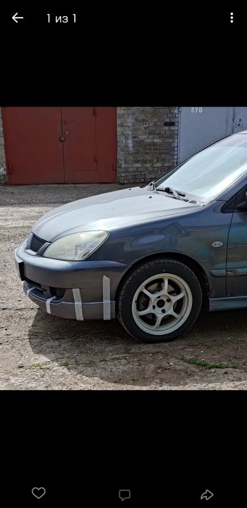 5 749 р. Накладка переднего бампера Sport 2.0  Mitsubishi Lancer  9 (2005-2009) 2-ой рестайлинг седан, 2-ой рестайлинг универсал (Неокрашенная)  с доставкой в г. Таганрог. Увеличить фотографию 2