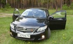 1 299 р. Комплект ресничек на фары Sport Toyota Corolla E150 седан дорестайлинг (2006-2010) (Неокрашенные)  с доставкой в г. Таганрог. Увеличить фотографию 2