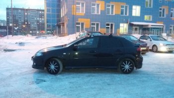 2 569 р. Пороги накладки Атланта Chevrolet Lacetti хэтчбек (2002-2013) (Неокрашенные)  с доставкой в г. Таганрог. Увеличить фотографию 2