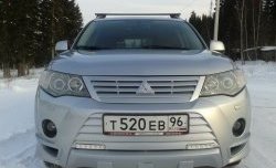 679 р. Радиаторная решётка Sport Mitsubishi Outlander XL (CW)  дорестайлинг (2005-2009) (Неокрашенная)  с доставкой в г. Таганрог. Увеличить фотографию 7