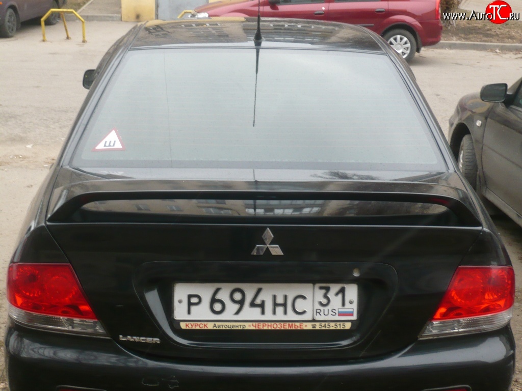 3 999 р. Средний спойлер 2.0 стандарт  Mitsubishi Lancer  9 (2003-2009) 1-ый рестайлинг седан, 2-ой рестайлинг седан (Без места под стоп-сигнал, Неокрашенный)  с доставкой в г. Таганрог