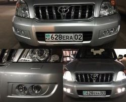 11 799 р. Комплект масок для ПТФ Sport  Toyota Land Cruiser Prado  J120 (2002-2009) (Неокрашенные)  с доставкой в г. Таганрог. Увеличить фотографию 6