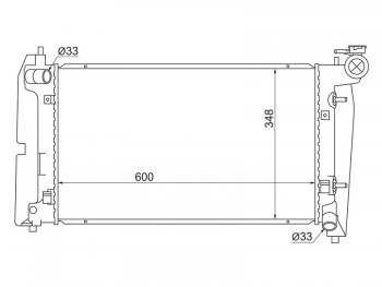 Радиатор двигателя SAT (трубчатый, пробка R102A) Toyota Corolla Spacio E120 рестайлинг (2003-2007)