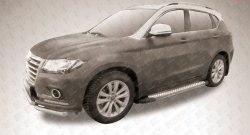 17 399 р. Алюминиевые пороги Slitkoff Standart Silver  Haval H2 (2014-2021)  с доставкой в г. Таганрог. Увеличить фотографию 2