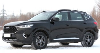 11 849 р. Рейлинги крыши АПС  Haval F7 (2018-2024)  дорестайлинг, рестайлинг (Серебристые, без поперечин)  с доставкой в г. Таганрог. Увеличить фотографию 2