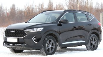 11 849 р. Рейлинги крыши АПС  Haval F7 (2018-2024)  дорестайлинг, рестайлинг (Серебристые, без поперечин)  с доставкой в г. Таганрог. Увеличить фотографию 4