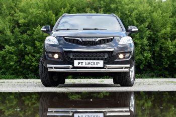 Защита переднего бампера Petroil Tuning (Ø63/51 мм) Haval (Хавал) H5 (Н5) (2020-2023) рестайлинг