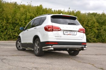 25 999 р. Защита порогов из трубы Ø63 Petroil Tuning Haval H6 (2016-2023) (Нержавеющая полированная сталь)  с доставкой в г. Таганрог. Увеличить фотографию 2