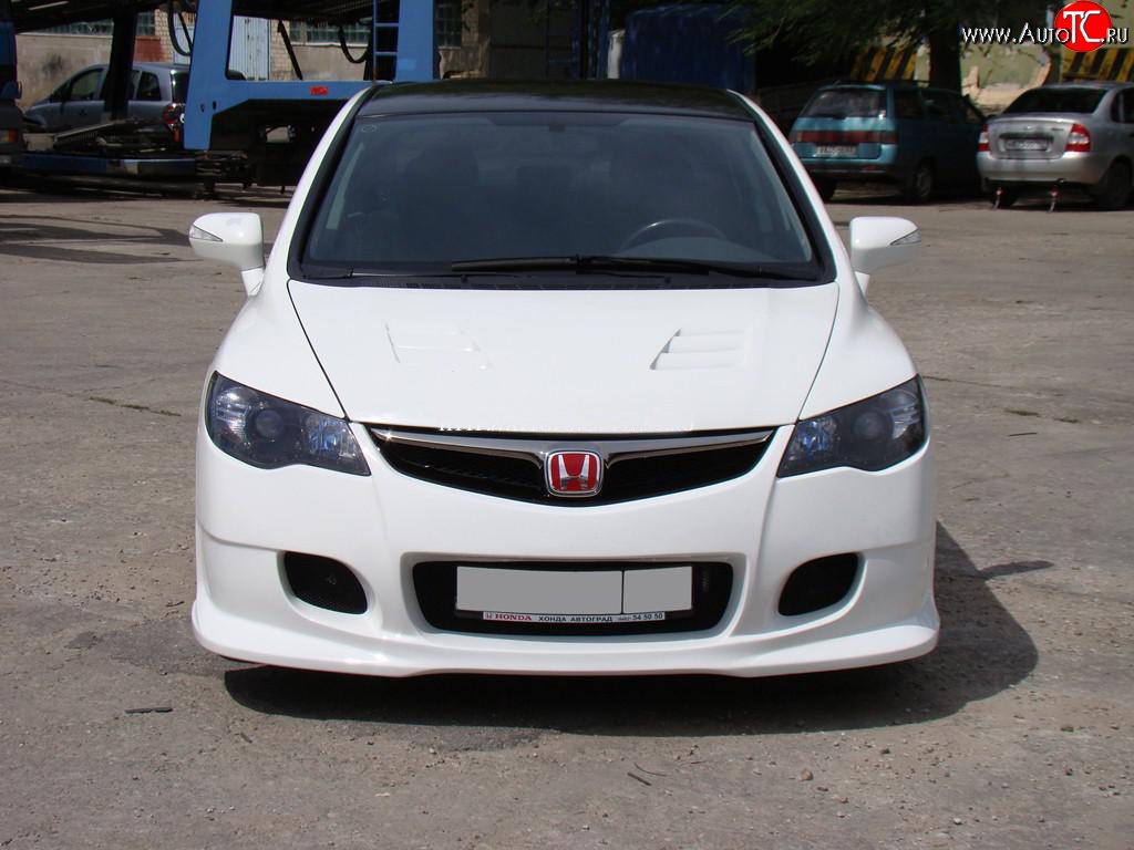 18 999 р. Передний бампер INGS Extreem  Honda Civic  FD (2005-2011) седан дорестайлинг, седан рестайлинг (Неокрашенный)  с доставкой в г. Таганрог