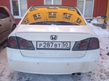 3 399 р. Лип спойлер АВТОКРАТ Honda Civic FD седан дорестайлинг (2005-2008) (Неокрашенный)  с доставкой в г. Таганрог. Увеличить фотографию 2