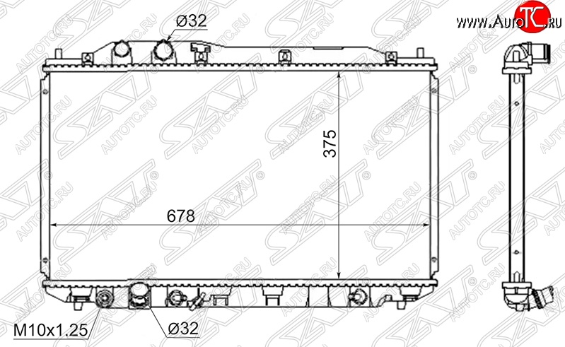 7 749 р. Радиатор двигателя SAT (пластинчатый, МКПП/АКПП, quick fit)  Honda Civic  FD (2005-2011) седан дорестайлинг, седан рестайлинг  с доставкой в г. Таганрог