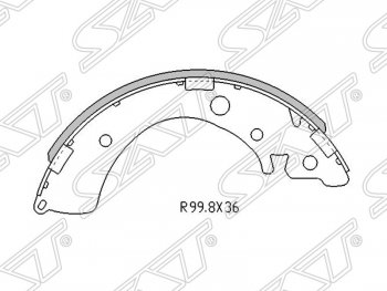 1 149 р. Колодки тормозные задние SAT  Honda Civic ( EJ,EK,EM,  EP,  EU) - HR-V  GH1,GH2  с доставкой в г. Таганрог. Увеличить фотографию 1