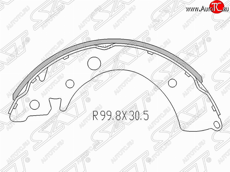 1 439 р. Колодки тормозные задние SAT  Honda Civic  FK,FN - Jazz  с доставкой в г. Таганрог